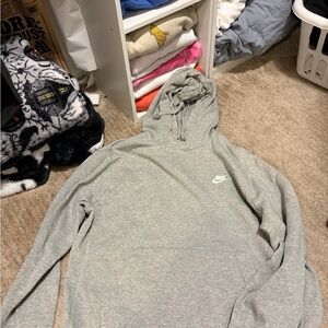 Nike Light Gray Zip-Up Hoodie